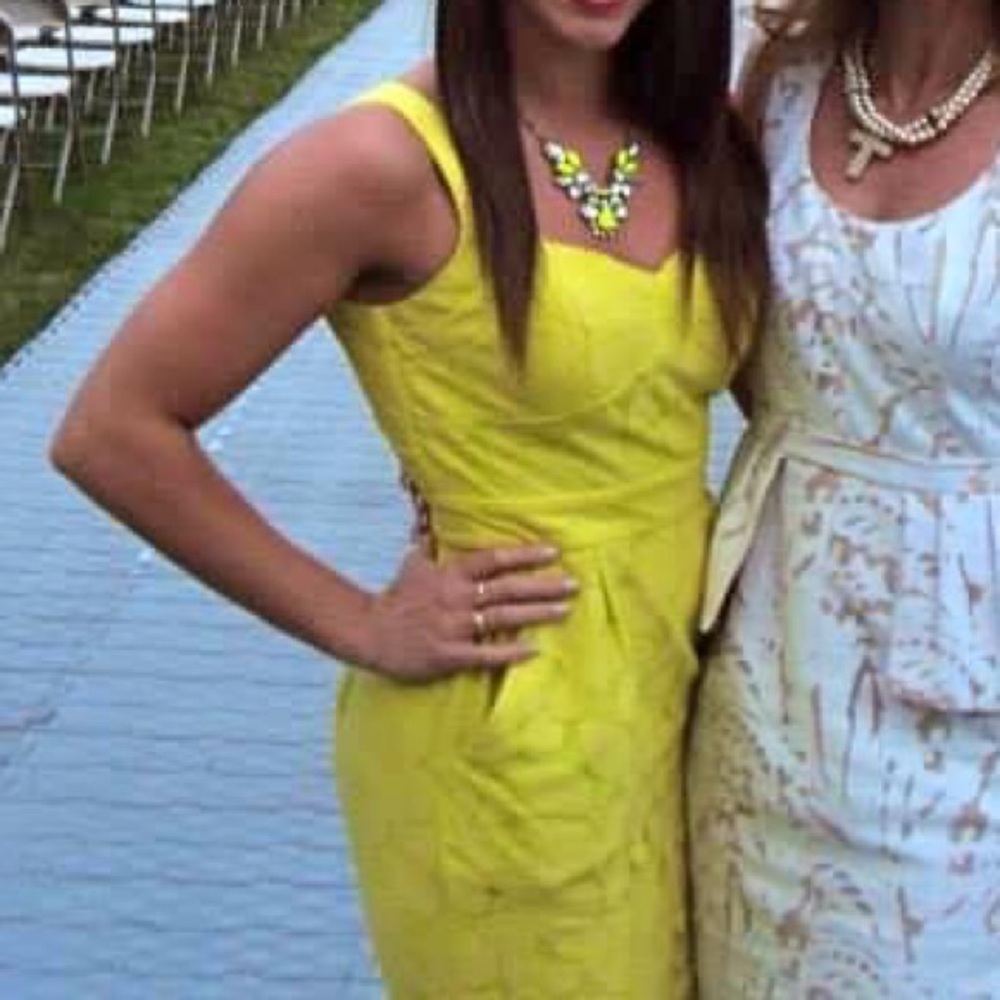 Yellow mini dress